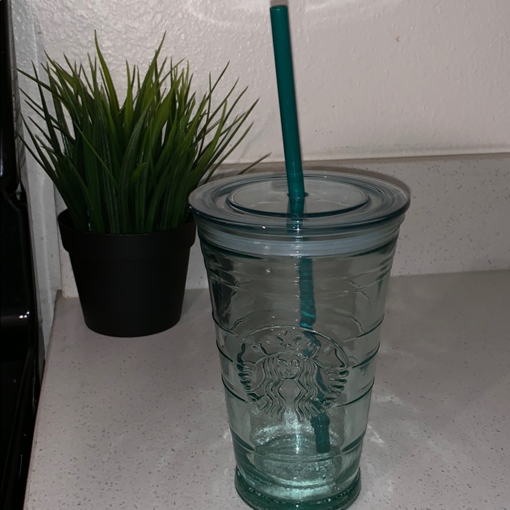 Glass Starbucks Tumblr With Straw